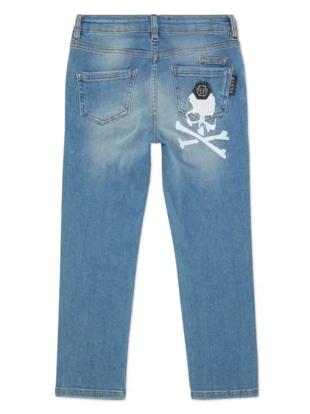Jeansy dziecięce Philipp Plein niebieskie