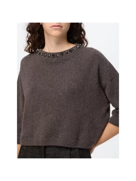 Sweter Liviana Conti brązowy