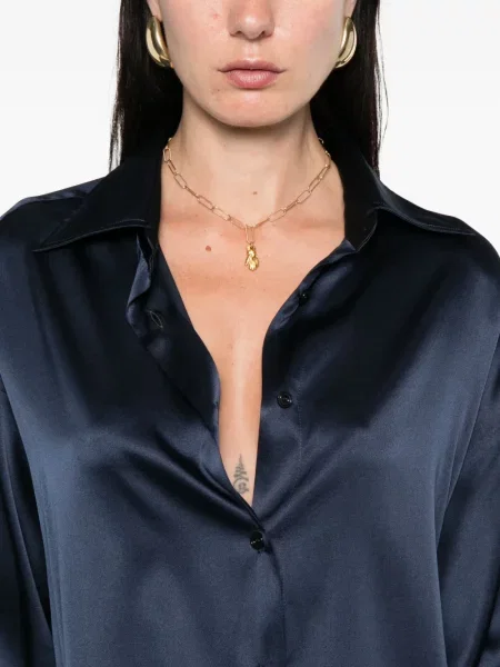 Cămașă Tom Ford de mătase albastru