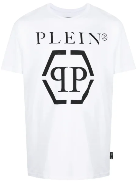 Tricou Philipp Plein cu imagine alb