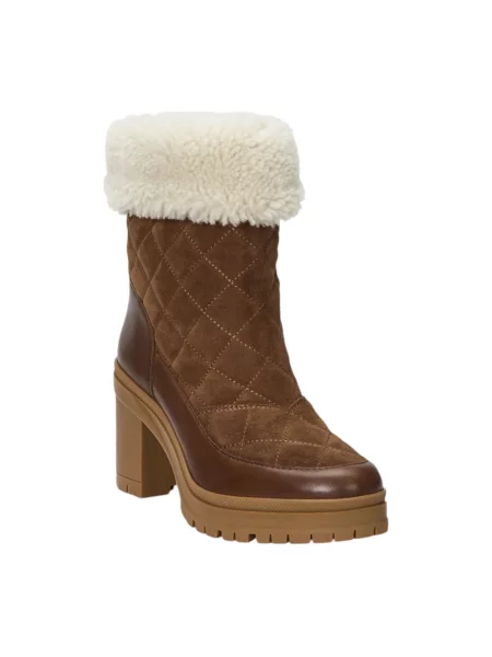 Botki Ralph Lauren skórzane brązowe