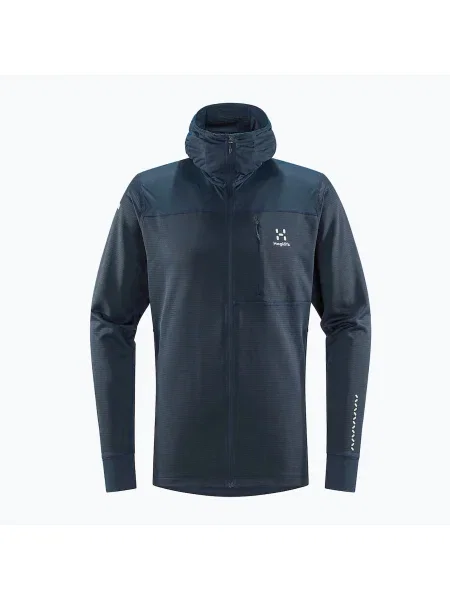 Мъжки суитшърт за трекинг Haglöfs L.I.M Mid Multi Hood blue синьо