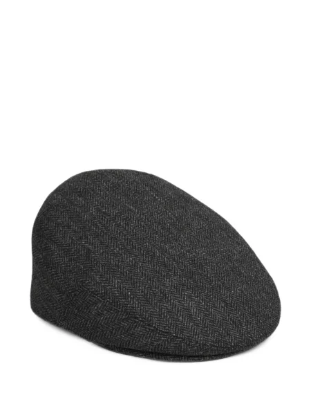 Căciulă Lock & Co. Hatters fără toc cu model herringbone gri