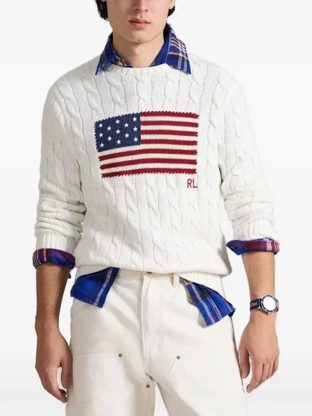 Καρό polo Polo Ralph Lauren με κέντημα πλεγμένο ροζ