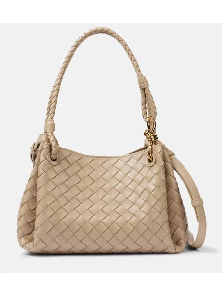 Geanta de piele Bottega Veneta din piele verde