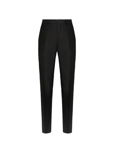 Pantaloni Boggi Milano din satin cu dungi negru