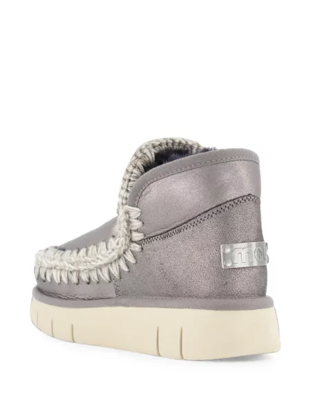 Sneakerși Mou din piele gri