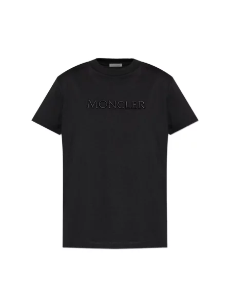 Koszulka Moncler z krótkim rękawem z logo czarna