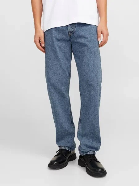 Прямі джинси JACK & JONES бавовна/перероблена синій