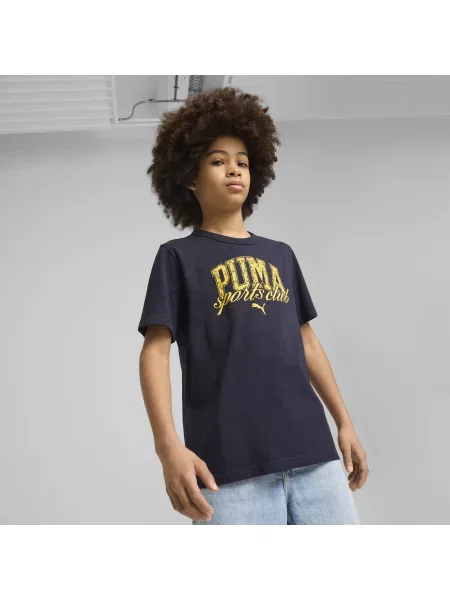 Młodzieżowa koszulka PUMA Class z grafiką Odzież niebieski