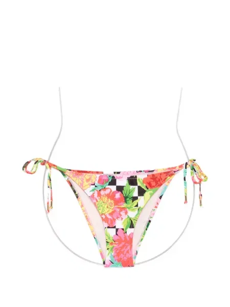 Bikini Moschino cu model floral cu imagine alb