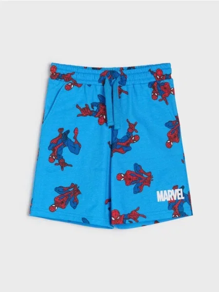 Sinsay Dámské šortky Spider-Man modrá