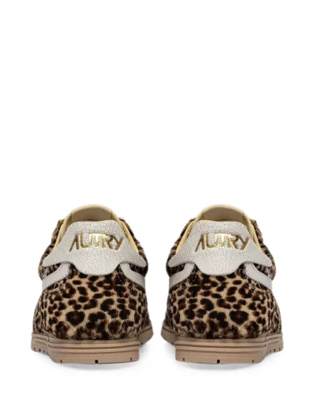 Sneakerși Autry cu imagine cu model leopard maro