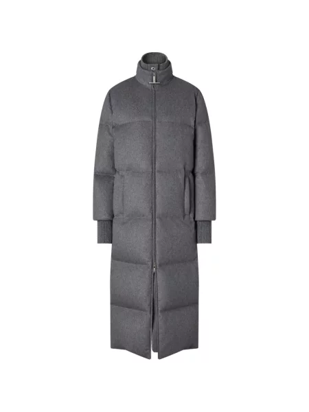 Geacă cu puf Thom Browne din cașmir gri