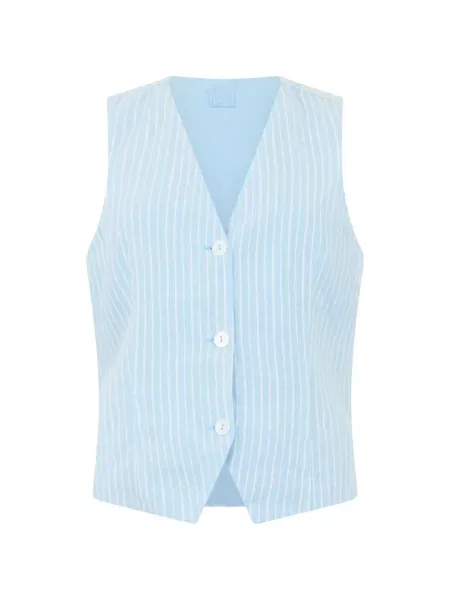 Vestă din puf 120% Lino cu dungi albastru