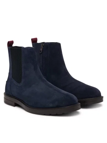 Tommy Hilfiger Bokacsizma Cleated Hilifger Suede Boot Sötétkék