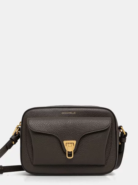 Geanta crossbody Coccinelle din piele verde