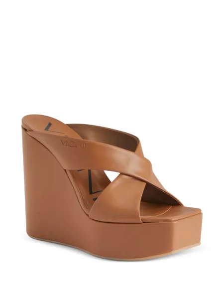 Bőr éksarkú szandál Giuseppe Zanotti barna