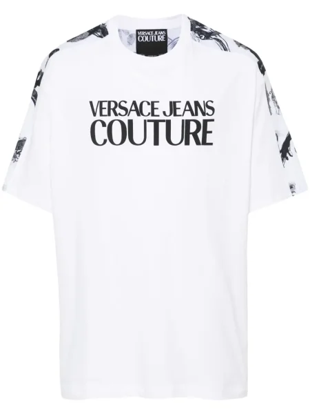 Tricou Versace Jeans Couture cu imagine alb