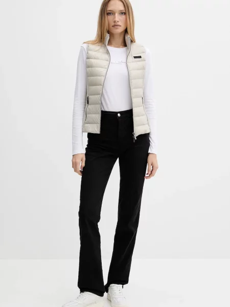 Armani Exchange bezrękawnik puchowy przejściowy beżowy