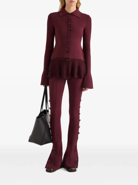 Pantaloni Proenza Schouler stretch roșu
