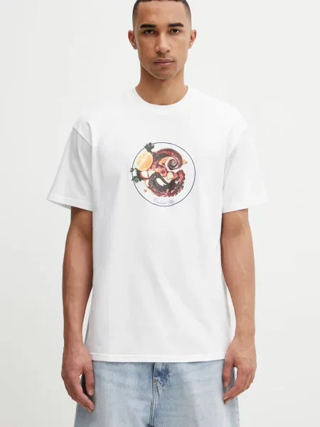Carhartt WIP S/S Octopus T-Shirt tricou bărbătesc de alb