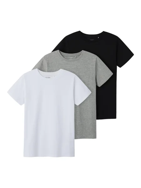 TWO SOON Tricou gri / negru alb
