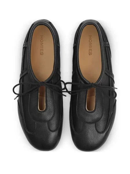 Sneakerși Homies cu șireturi din dantelă negru