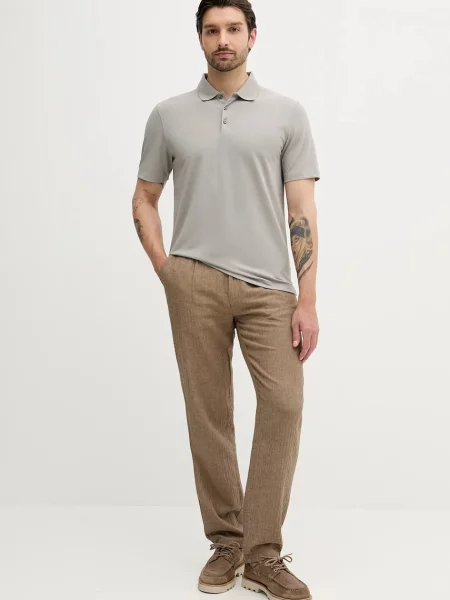 Polo majica Calvin Klein siva