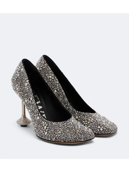 Pantofi cu toc Loewe din piele de căprioară