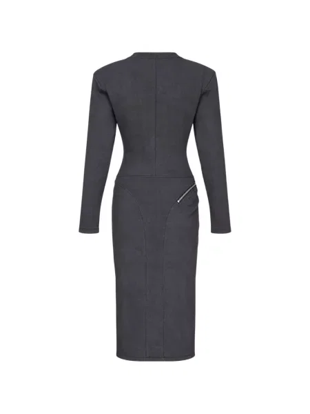 Lung rochie midi Vaquera gri