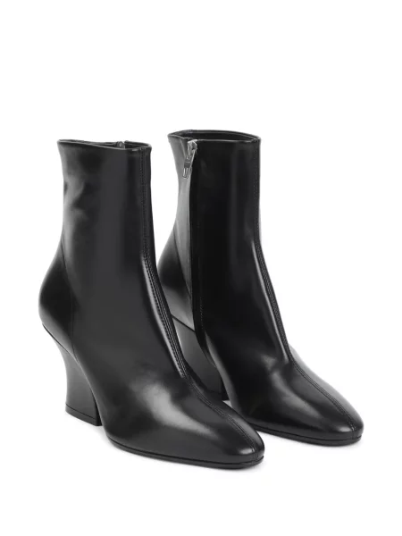 Cizme scurte Jil Sander din piele negru