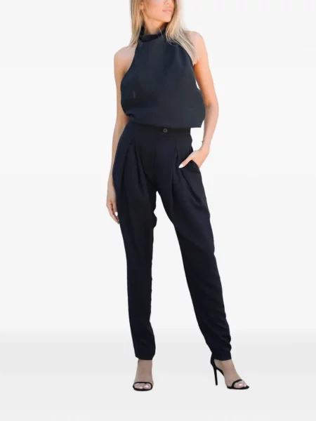 Pantaloni Tessitura conici negru