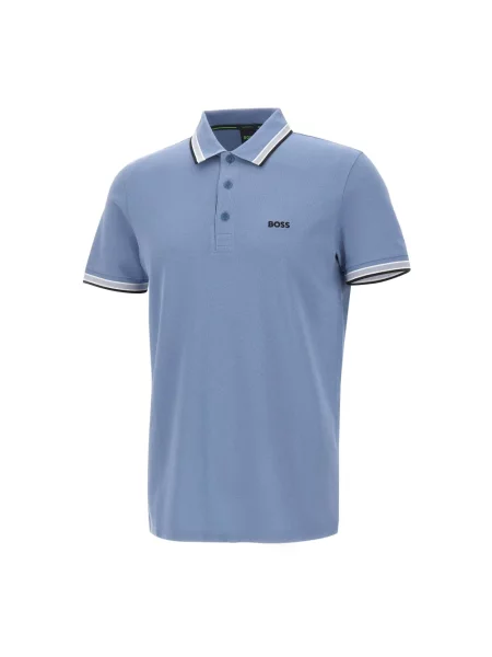 BOSS Green polo Paddy niebieska