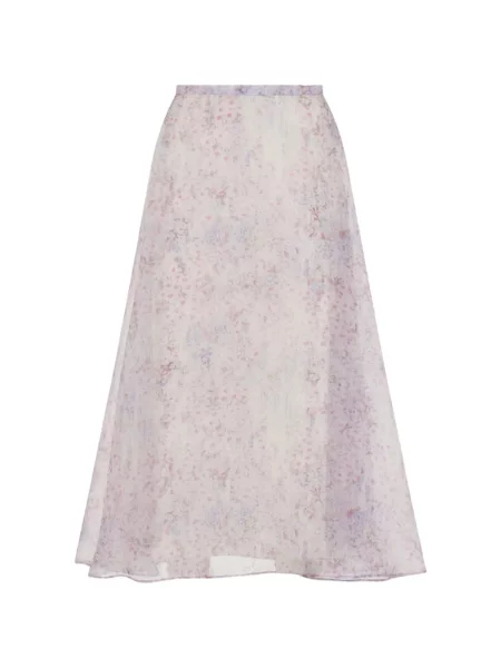 Fustă Alberta Ferretti cu model floral cu imagine din organza
