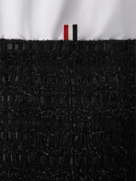 Fustă Thom Browne din satin negru