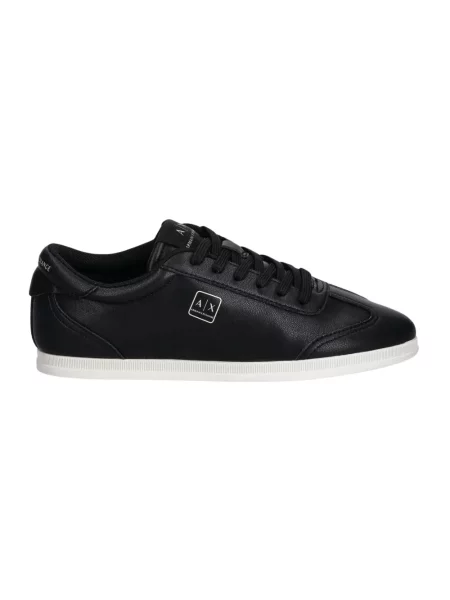 Sneakersy Armani Exchange skórzane czarne