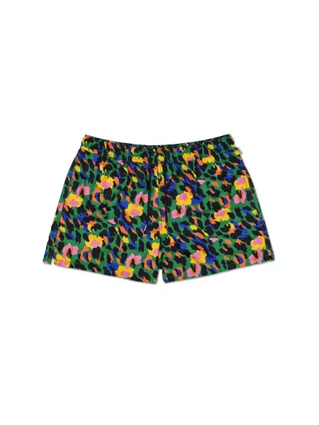 Happy Socks Leopard Swim Shorts Mężczyźni Szorty Happy Socks Wielobarwny Size: M czarne