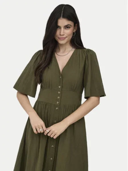 ONLY Dolga srajca ONLTIZANA kaki zelena