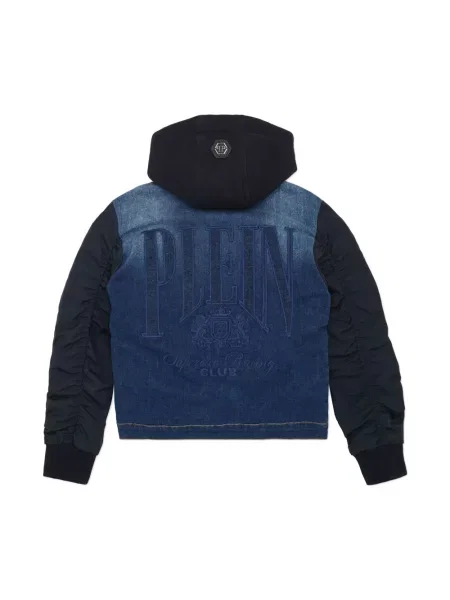 Dětska džínová bunda Philipp Plein modrá