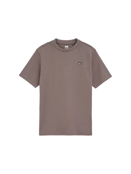 WE Fashion Tricou maro deschis / negru alb