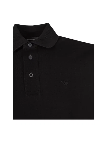 Koszulka polo Emporio Armani z logo czarna