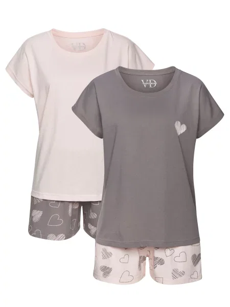VIVANCE by LASCANA Pijama Dreams / gri bej