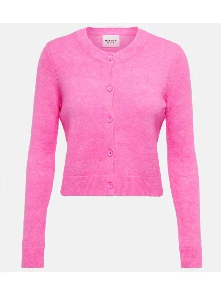 Cardigan Marant Etoile din lână alpaca roz