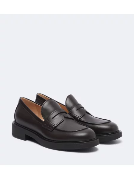Pantofi loafer Gianvito Rossi din piele maro