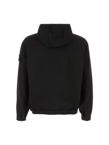 Bluza z kapturem Stone Island z kamieniami z kapturem czarna
