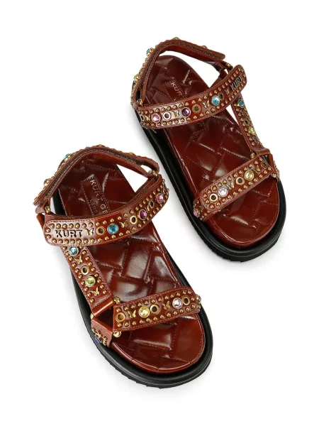 Kurt Geiger London usnjeni sandali Orson Sandal rjava