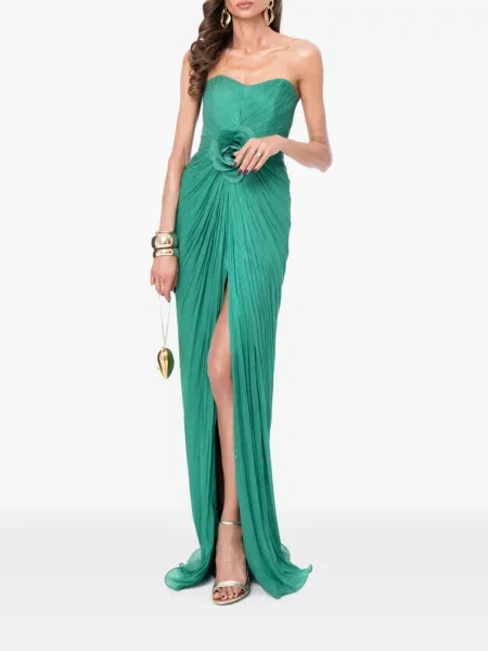 Rochie maxi Ana Radu cu model floral verde