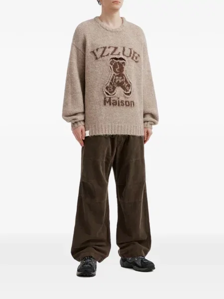 Pantaloni Izzue de catifea cord maro