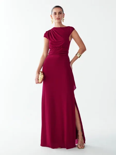 BWLDR Rochie de seară Howard bordeaux roșu
